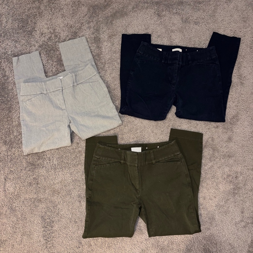 LOFT Women's Ankle Pants - Black, Gray, and Green